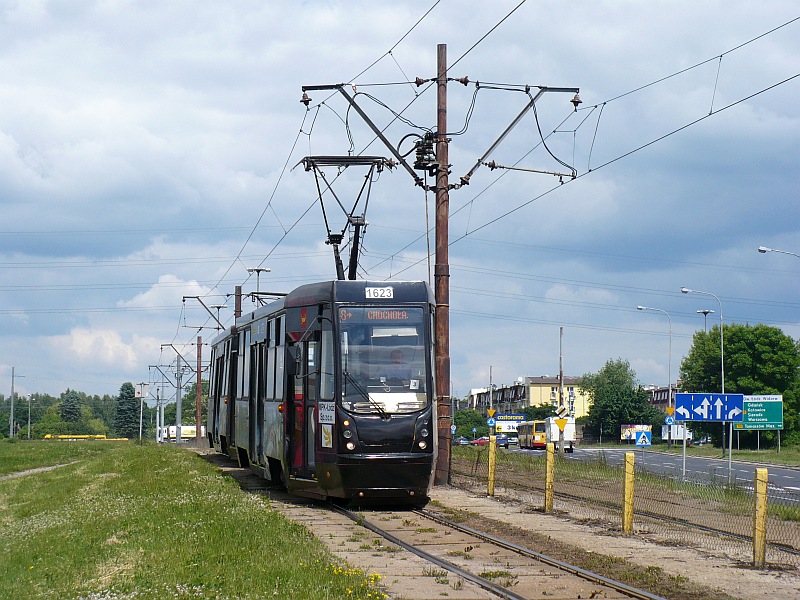 Linia 8 (1623+1630) na Puszkina (objazd)