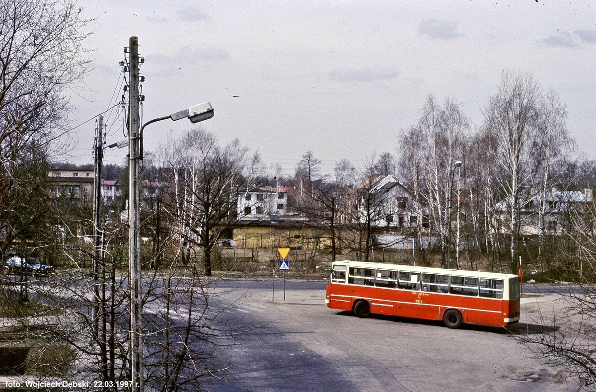 Dawna krańcówka 66 na Łagiewnickiej przy wiadukcie kolejowym
