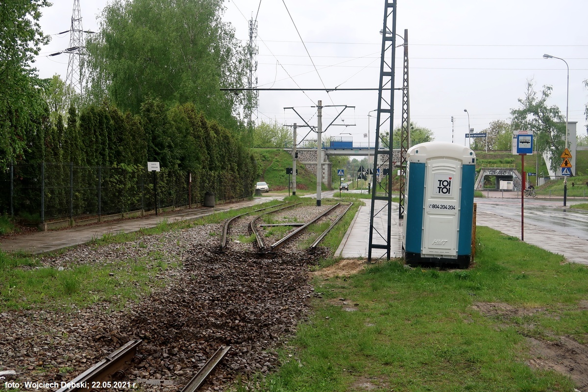 Koniec krańcówki tramwajowej przy Skrzydlatej