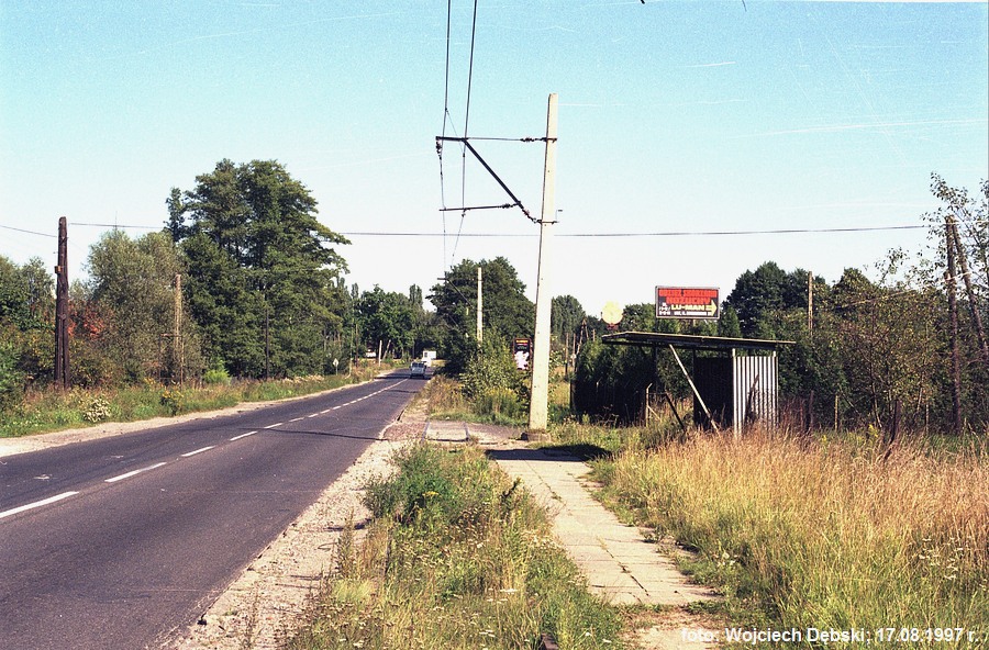 Fragment nieczynnej trasy do Aleksandrowa w 1997 r. (2)