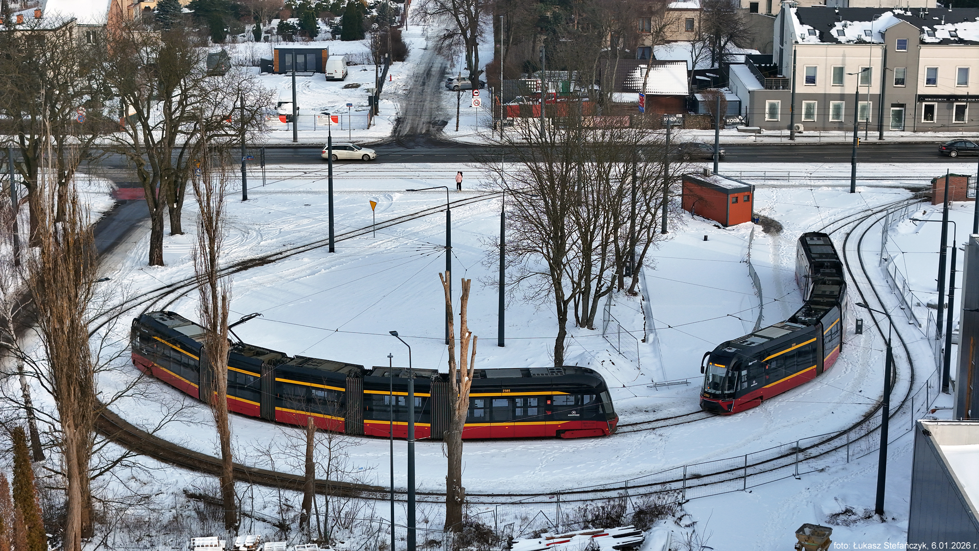 Krańcówka Helenówek zimowo