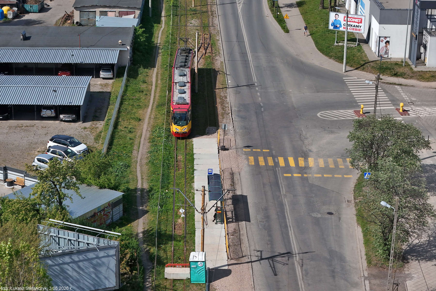 Krańcówka tymczasowa Kilińskiego-Mochnackiego z góry