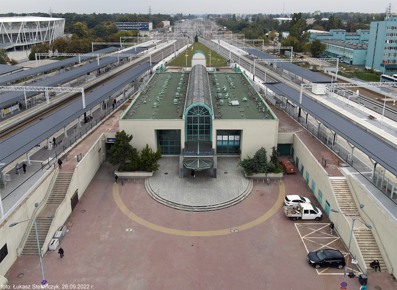 Dworzec Łódź Kaliska w fazie przejściowej