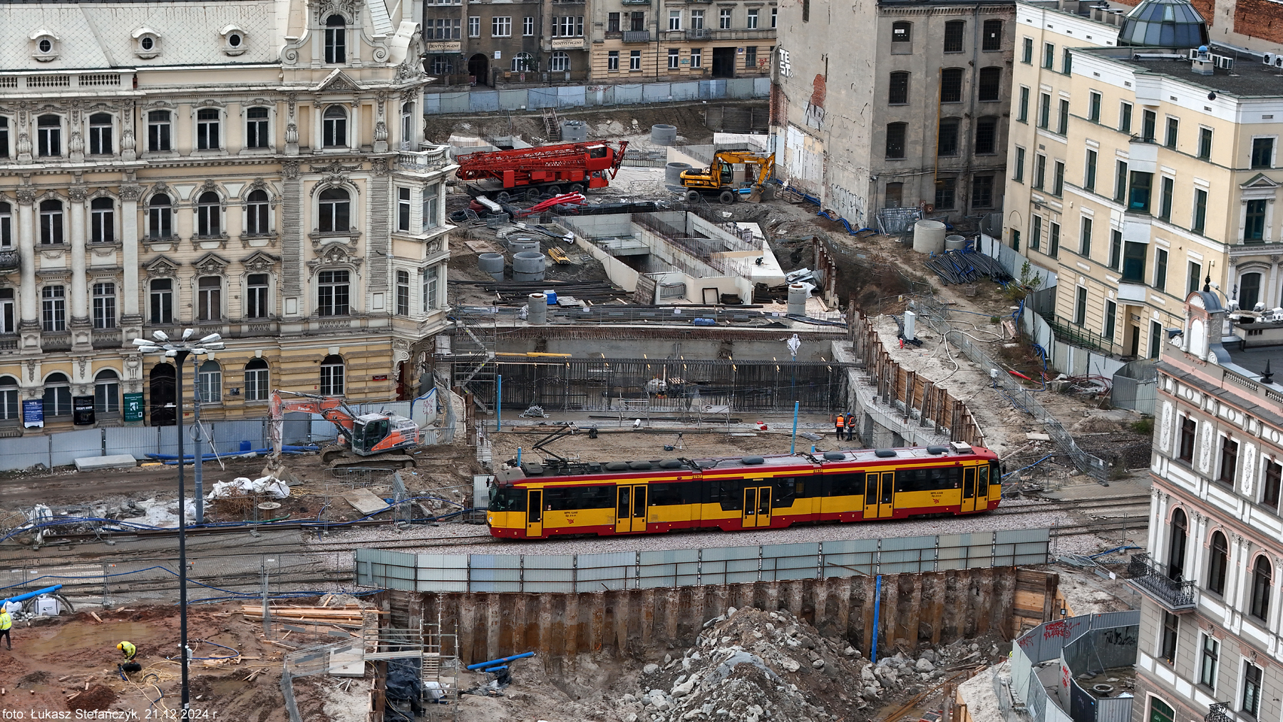 Na budowie przystanku Łódź Śródmieście /02