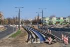 Pierwsze szyny na ul. Broniewskiego